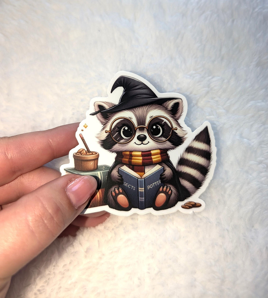 Adorable Raccoon Vinyl Stickers, Cute Sticker Pet Decals, Pet Best Friends Decals, Raccoon Sticker, Water bottle sticker, Die cut sticker