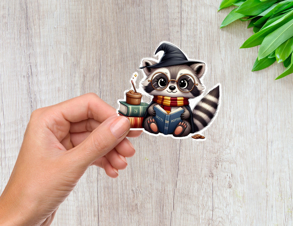 Adorable Raccoon Vinyl Stickers, Cute Sticker Pet Decals, Pet Best Friends Decals, Raccoon Sticker, Water bottle sticker, Die cut sticker