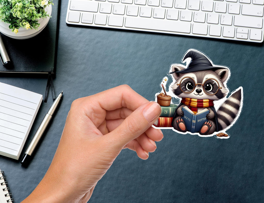 Adorable Raccoon Vinyl Stickers, Cute Sticker Pet Decals, Pet Best Friends Decals, Raccoon Sticker, Water bottle sticker, Die cut sticker
