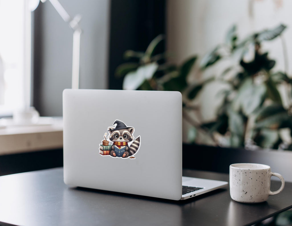 Adorable Raccoon Vinyl Stickers, Cute Sticker Pet Decals, Pet Best Friends Decals, Raccoon Sticker, Water bottle sticker, Die cut sticker