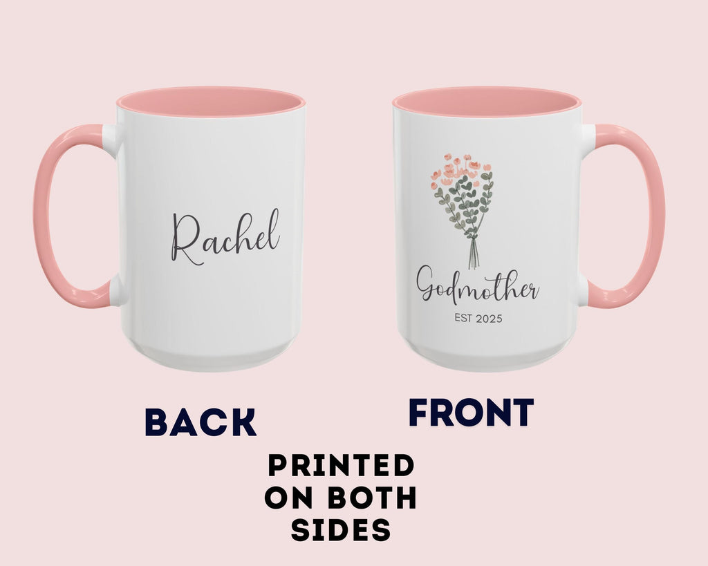 Godmother proposal Gift, Custom Auntie Mug, Custom Gift for Aunt, New Aunt Gifts, Wildflowers Gift for Auntie Godmother gift, Baptism Gift