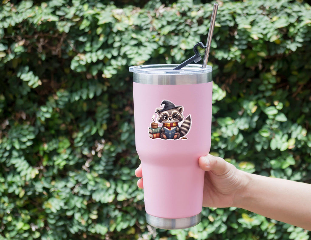 Adorable Raccoon Vinyl Stickers, Cute Sticker Pet Decals, Pet Best Friends Decals, Raccoon Sticker, Water bottle sticker, Die cut sticker